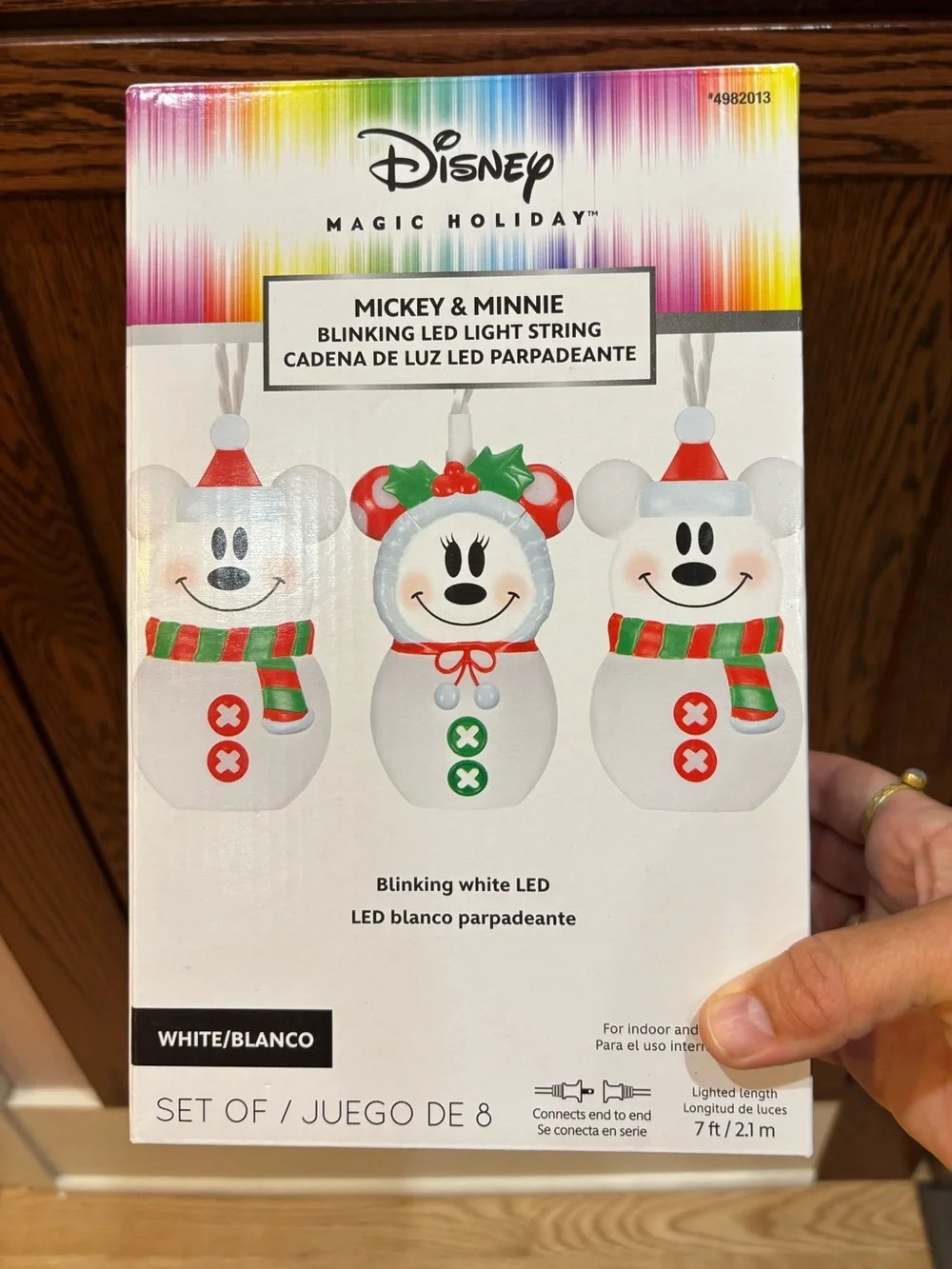 Disney Mickey Mouse & Minnie Mouse Snowman Christmas Lights Holiday Light
